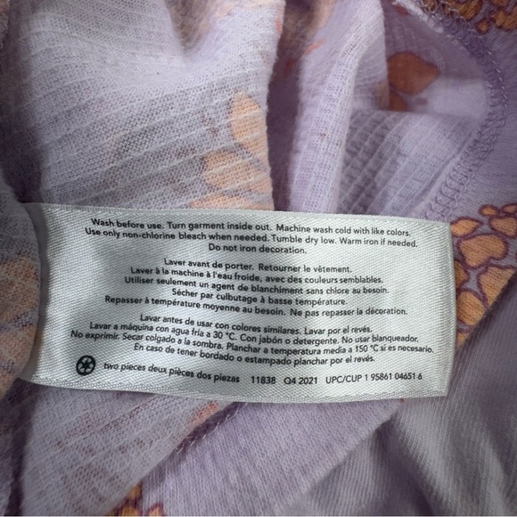 Child of Mine by Carter’s Floral Purple Ruffle Sleeve Dress Set - Picture 7 of 7